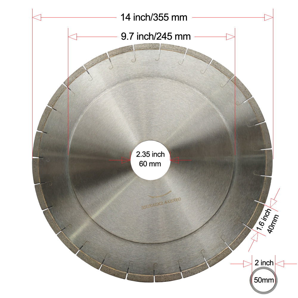 Diamond Disc Circular Saw Blade Sinter Hot-Pressed Blade with Silent Cutting Slot for Marble,Ceramic Tile,Porcel