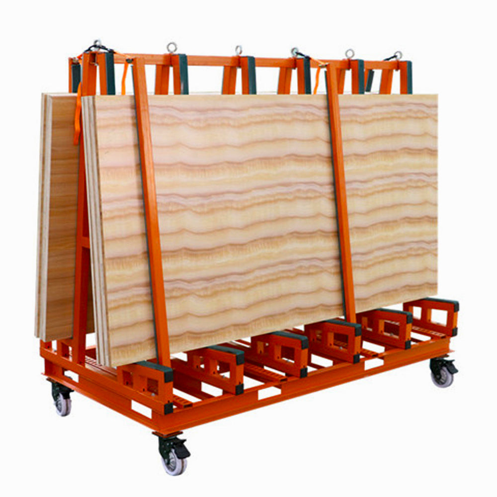 Heavy Duty 4 Wheel Double Sided Slab Rack Transport A-frame CartsοΌ For Windows, Doors,Slabs,Tiles, Glass Transport