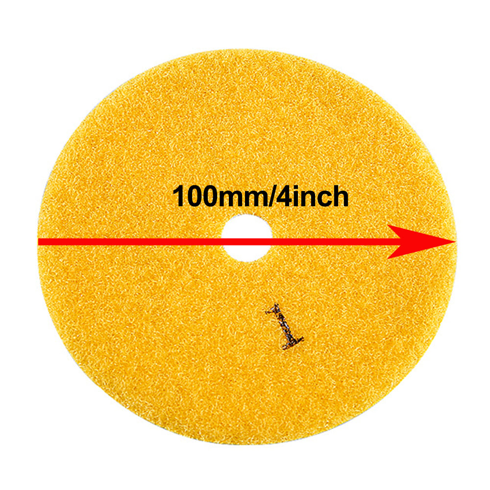 3- Step 4 Inch Wet Diamond Polishing Pads For Granite Marble Engineered Stone And Other Natural Stone