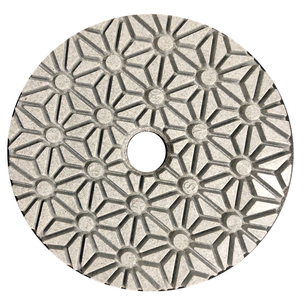3- Step 4 Inch Wet Diamond Polishing Pads For Granite Marble Engineered Stone And Other Natural Stone