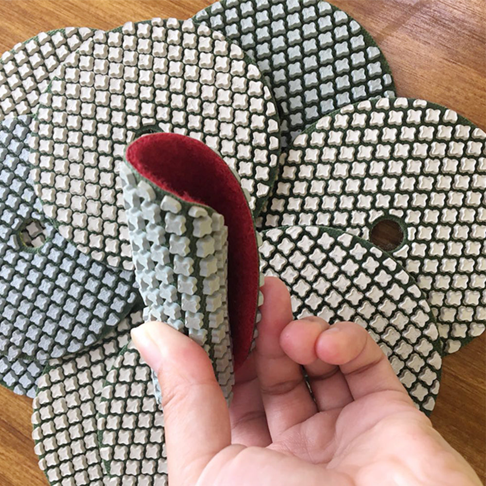 4 Steps 4 Inch Dry Diamond Polishing Pads For Granite Marble Engineered Stone And Other Natural Stone